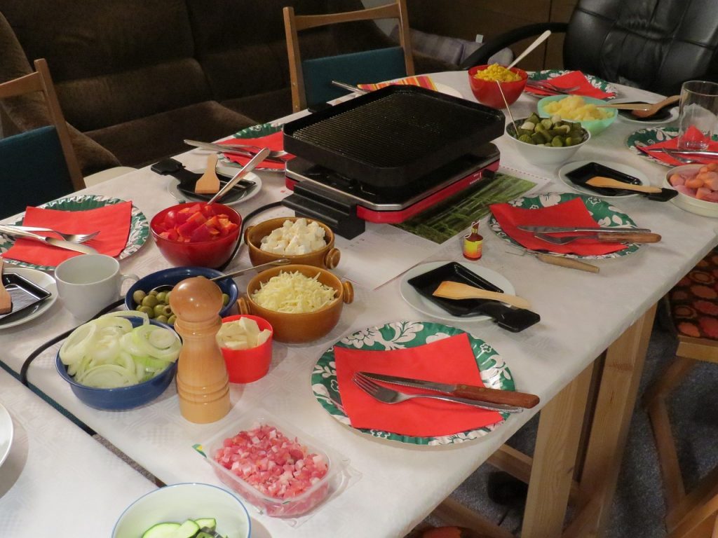 raclette, fixed, to celebrate